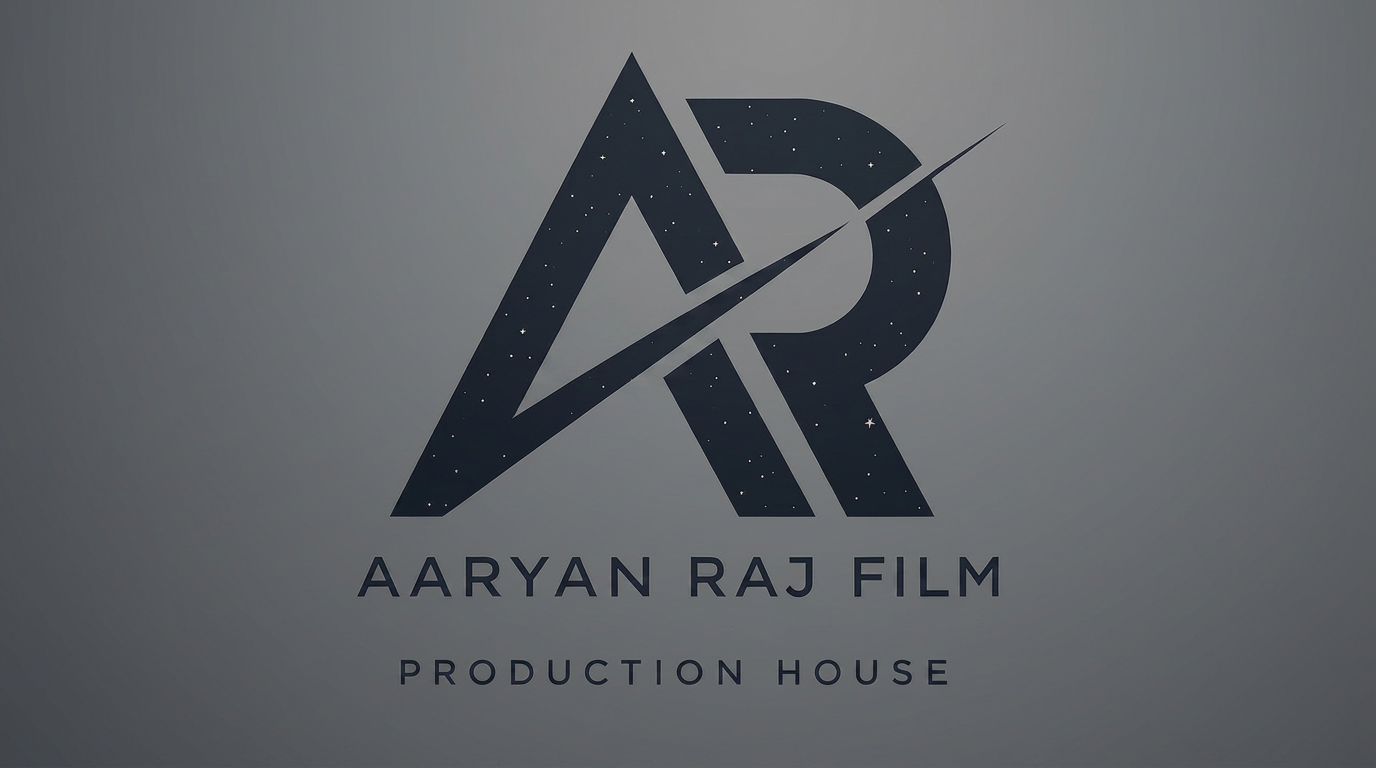 AI Design for i want to remove star in center to A   and down just ARYAN RAJ FILM     production house    thats it