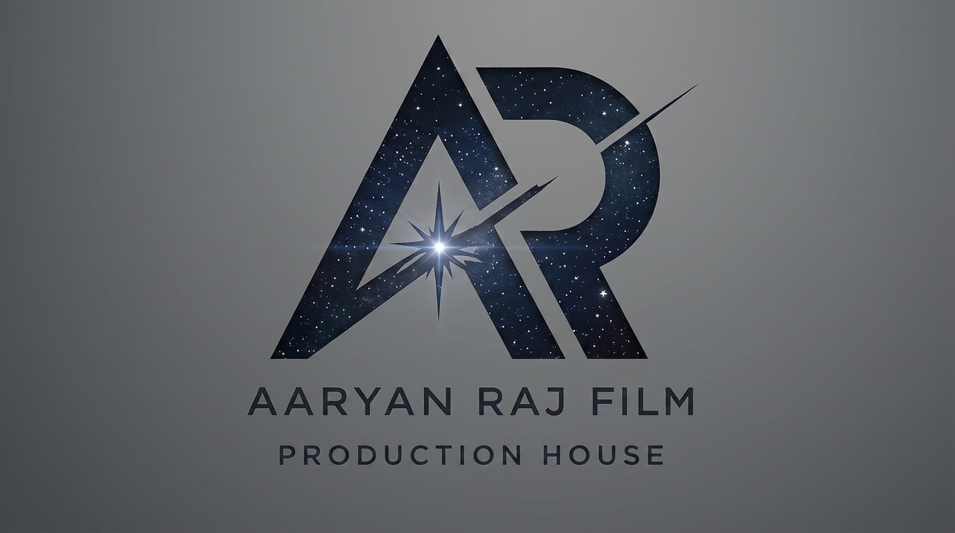 AI Design for i want to remove star near to A and remove second line  i just want   aryan raj film production house  give me nest clearity  and make the font. metal mania font type   i dont want any iffect on fonts give galaxy thime
