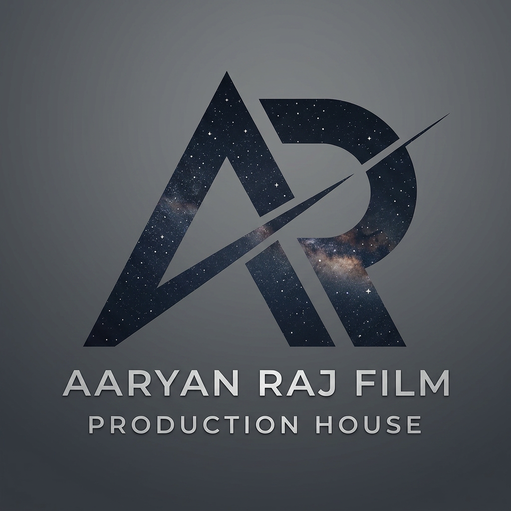 AI Design for i want to remove star in center to A   and down just ARYAN RAJ FILM     production house    thats it