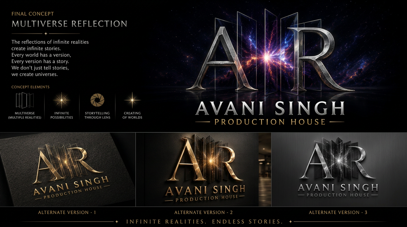 AI Design for i m worki ng eith this thime so lets work on it i want metal manis fint for A Rand avani fonts for other types i want a consept of multiverse