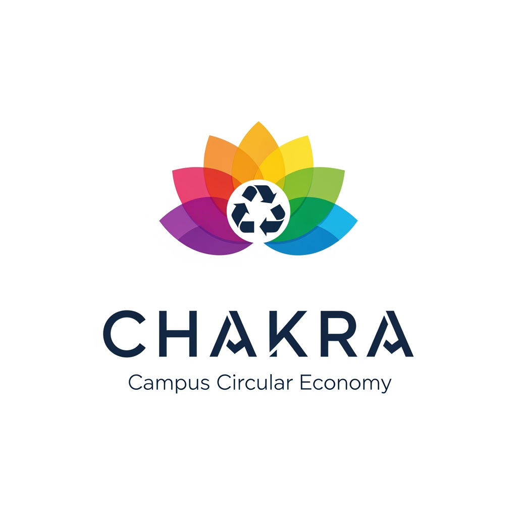 AI Design for create a logo for a business called CHAKRA, which is a campus circular economy platform that turns hostel move-out season into a structured reuse marketplace.
