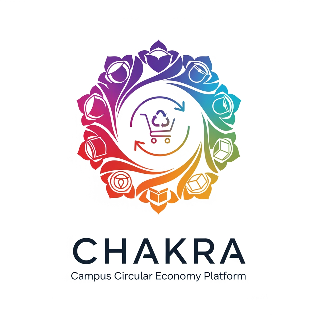 AI Design for create a logo for a business called CHAKRA, which is a campus circular economy platform that turns hostel move-out season into a structured reuse marketplace.