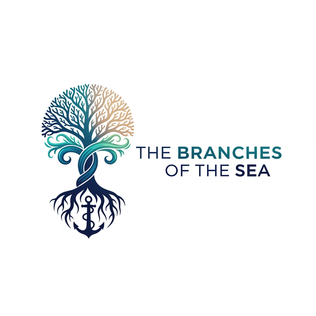 AI Design for give me a cool loking logo for the brand "the branches of the sea"