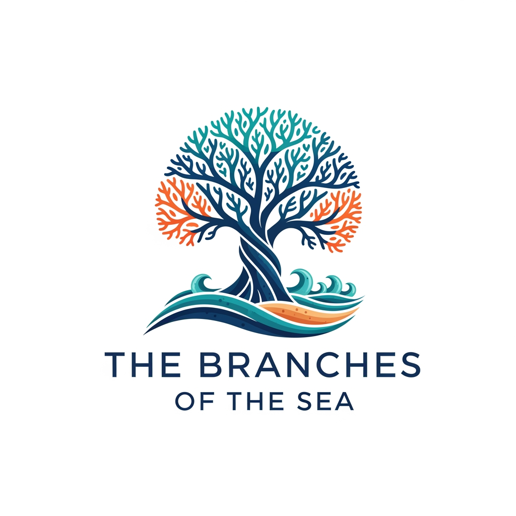 AI Design for give me a cool loking logo for the brand "the branches of the sea"