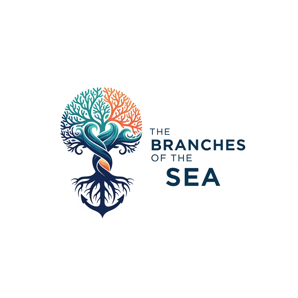 AI Design for give me a cool loking logo for the brand "the branches of the sea"