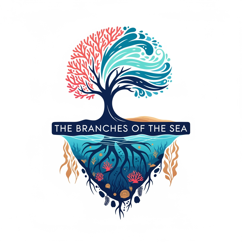 AI Design for give me a cool loking logo for the brand "the branches of the sea"