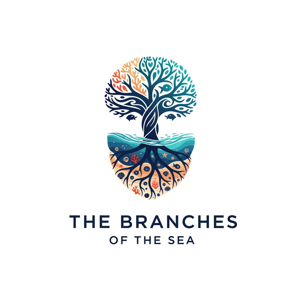 AI Design for give me a cool loking logo for the brand "the branches of the sea"