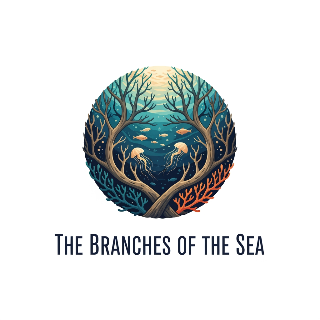 AI Design for give me a cool loking logo for the brand "the branches of the sea"