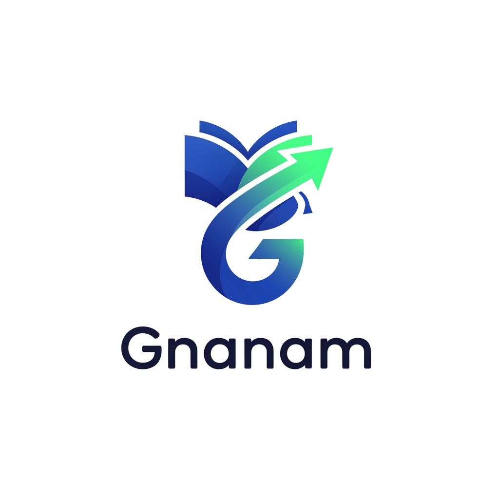 AI Design for i want to create a logo for my startup named Gnanam which is an e learning platform which is made to provide access to school students so l want some unique logo and what a proffessional font