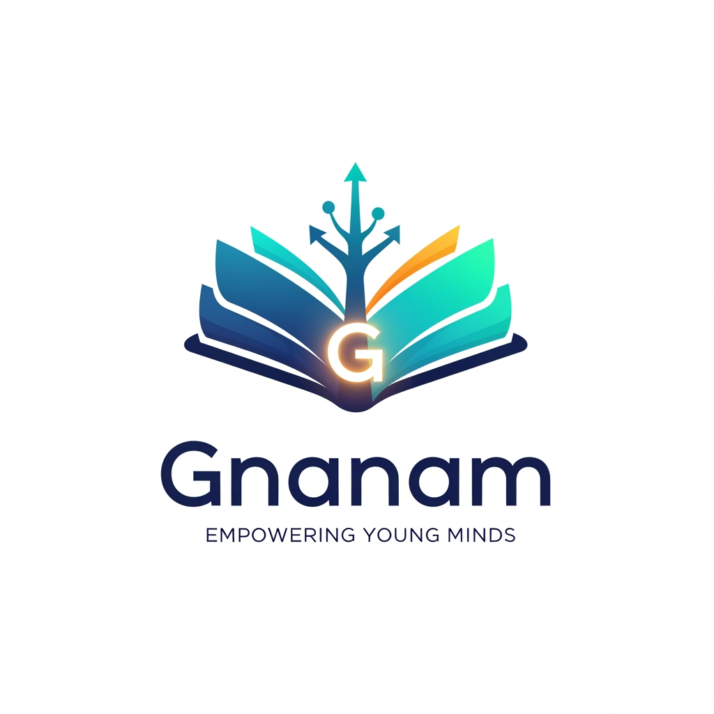 AI Design for i want to create a logo for my startup named Gnanam which is an e learning platform which is made to provide access to school students so l want some unique logo and what a proffessional font