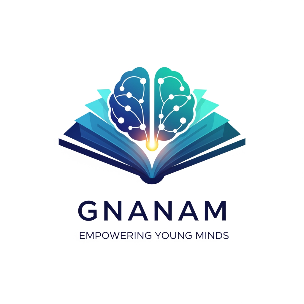 AI Design for i want to create a logo for my startup named Gnanam which is an e learning platform which is made to provide access to school students so l want some unique logo and what a proffessional font
