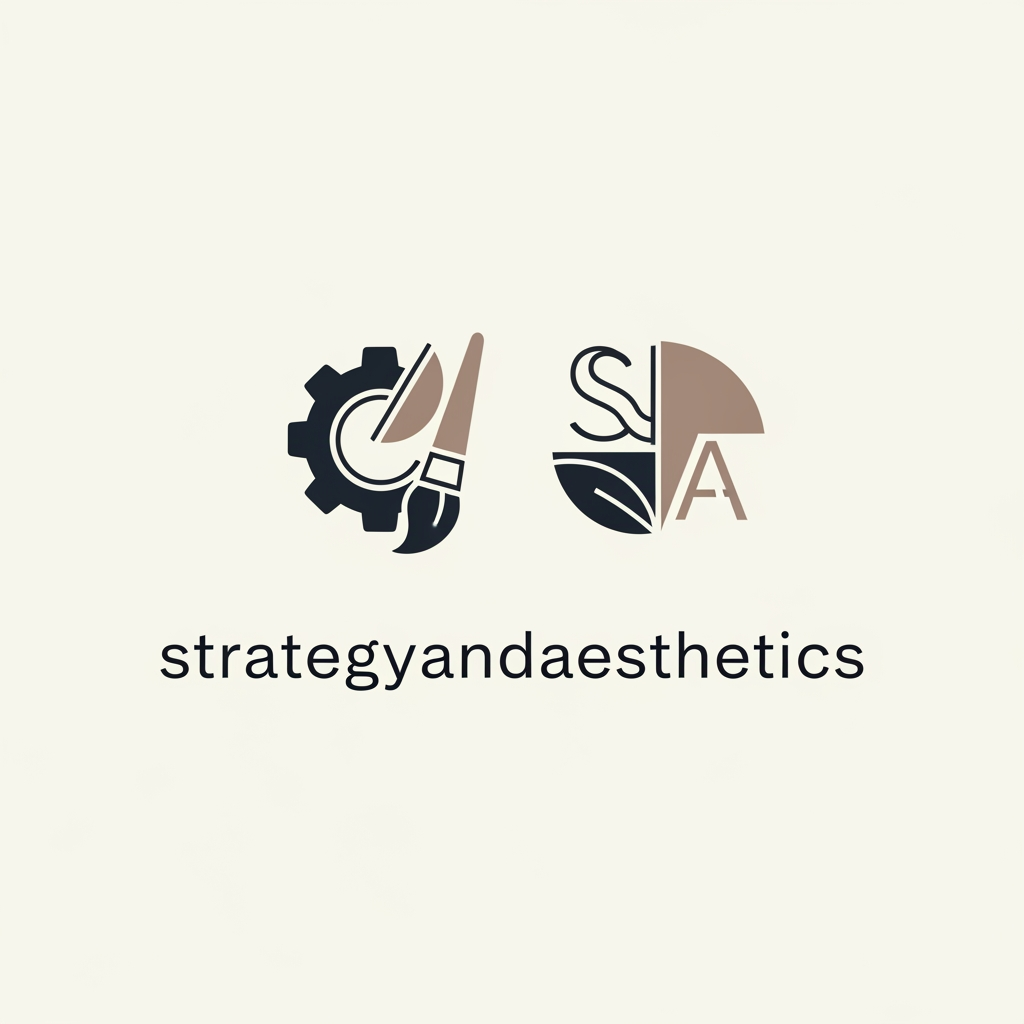 AI Design for create a logo for my insta page strategyandaesthetics minimal and classy just icons not whole name and for refernce it is for my portfolio page where i will mock what i would do if i was a brand manager at an x brand