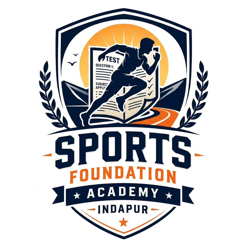 AI Design for i want  a logo for a sports foundation indapur to add a question paper