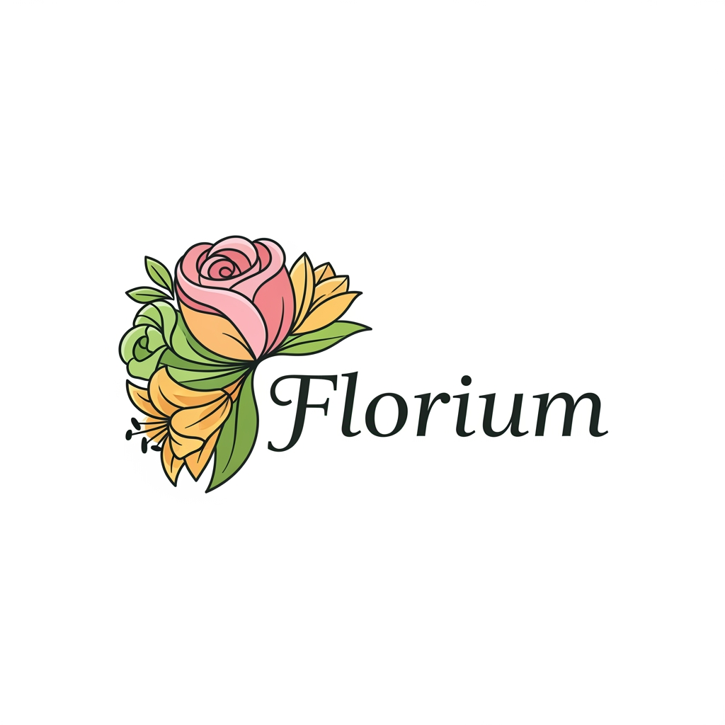 AI Design for i need alogo for floriculture farm named "florium"