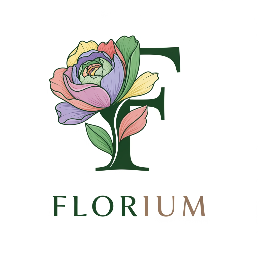 AI Design for i need alogo for floriculture farm named "florium"