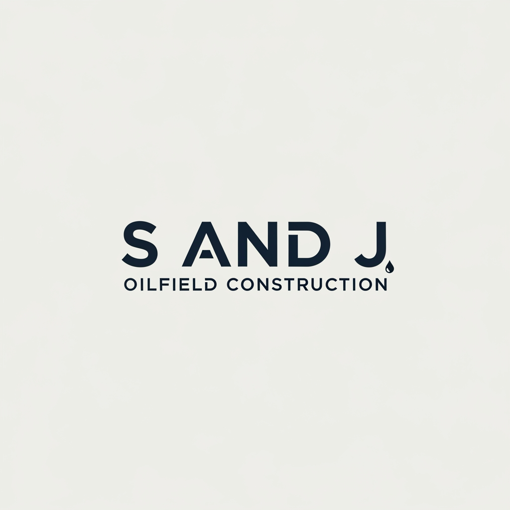 AI Design for A typographic logo for 'S AND J OILFIELD CONSTRUCTION'. The emphasis is on a custom, ultra-clean sans-serif typeface that feels strong yet sophisticated. The 'S AND J' should be bold. The words 'OILFIELD CONSTRUCTION' should be underneath, lighter in weight, perfectly aligned. Introduce a single, small, circular accent point (like a drop of oil) subtly placed near the 'J'. Keep it monochromatic, dark blue or white, on a soft background. Minimalist branding, high resolution."
Key Elements:
Strong Sans-Serif Typeface: Custom-looking font jo modern lagay.
Perfect Alignment: Text perfectly centered ya balanced ho.
Monochromatic: Aik hi color (e.g., black/white ya single dark blue) full logo ke liye.