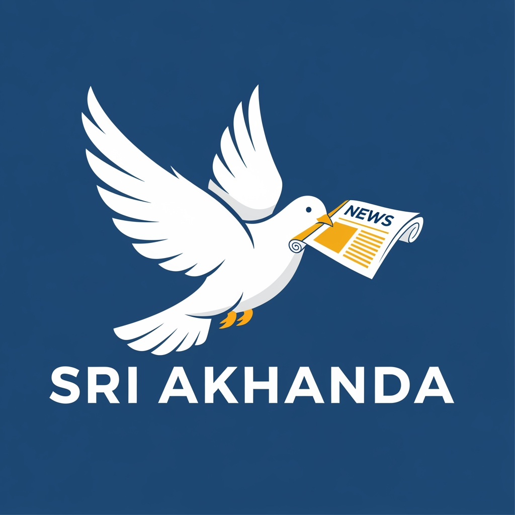 AI Design for sri akhanda news logo use the pegion and news paper on it shoud be unique