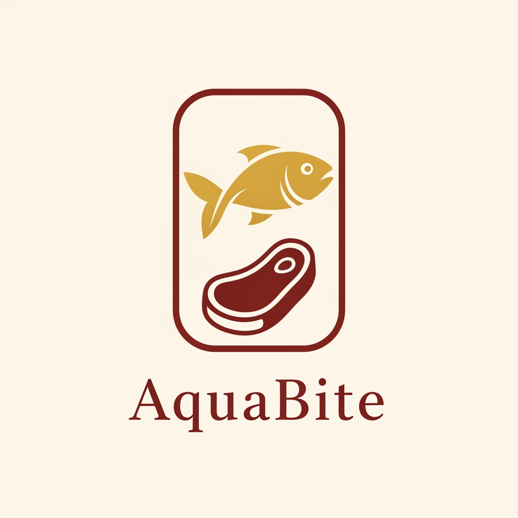 AI Design for i want to create a logo for a company that does fish packaging and also is expanding on packaged fried meat products. the colour palette is 881b20
F8f4ec
D9a441. The design should be universal, minimalist, premium and also understandable