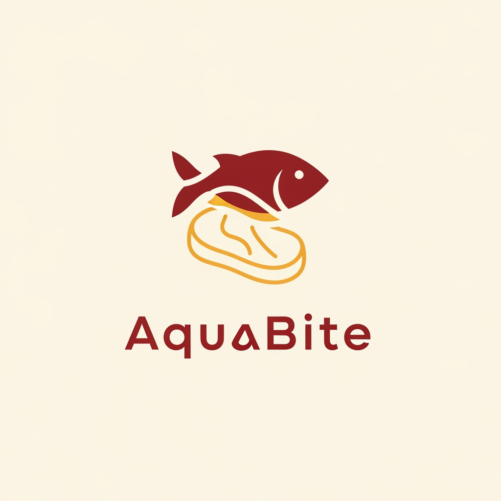 AI Design for i want to create a logo for a company that does fish packaging and also is expanding on packaged fried meat products. the colour palette is 881b20
F8f4ec
D9a441. The design should be universal, minimalist, premium and also understandable