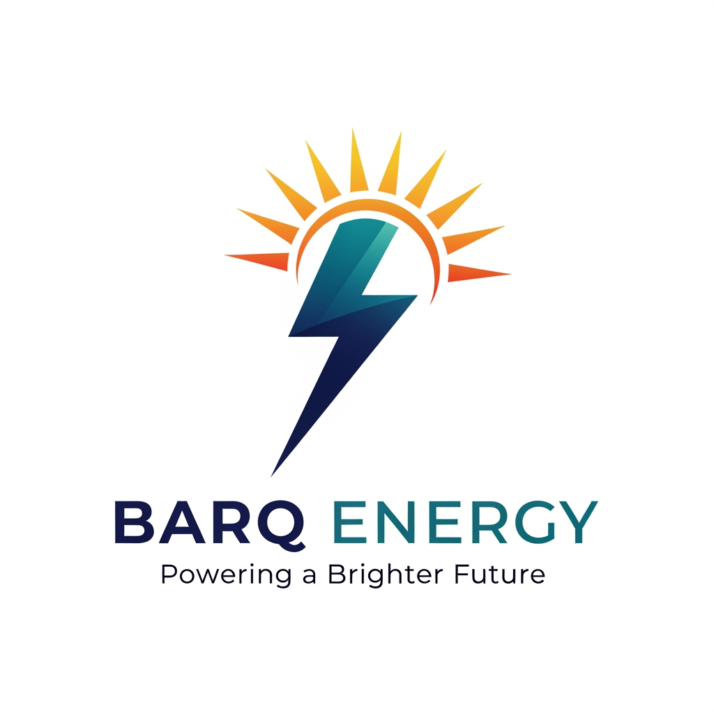 AI Design for i want a unique logo for my new company,company name is 'BARQ ENERGY Powering a Brighter Future' pleace creat a unique logo