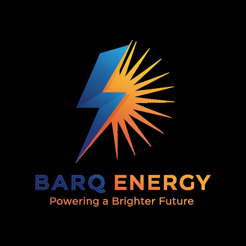 AI Design for i want a unique logo for my new company,company name is 'BARQ ENERGY Powering a Brighter Future' pleace creat a unique and creative logo