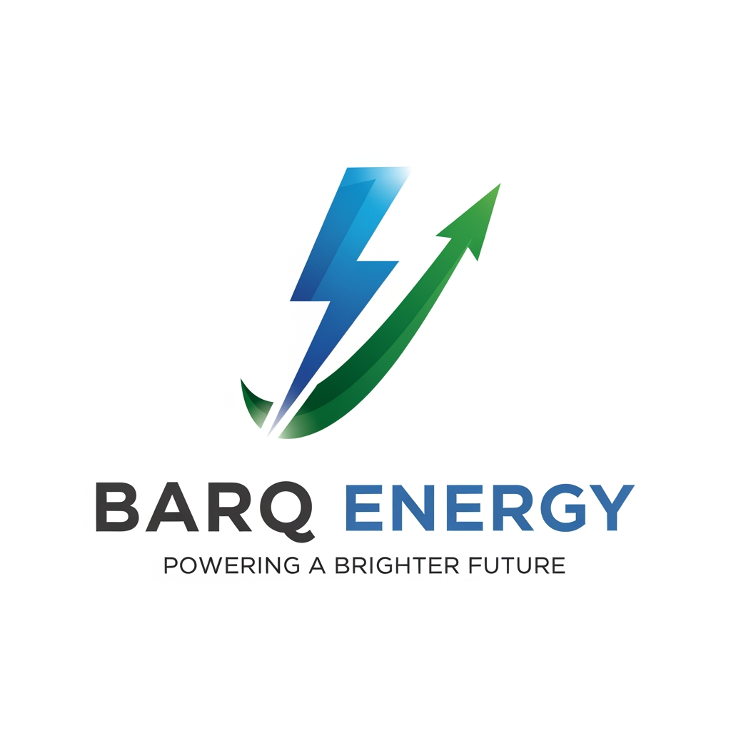 AI Design for i want a unique logo for my new company,company name is 'BARQ ENERGY Powering a Brighter Future' pleace creat a unique logo