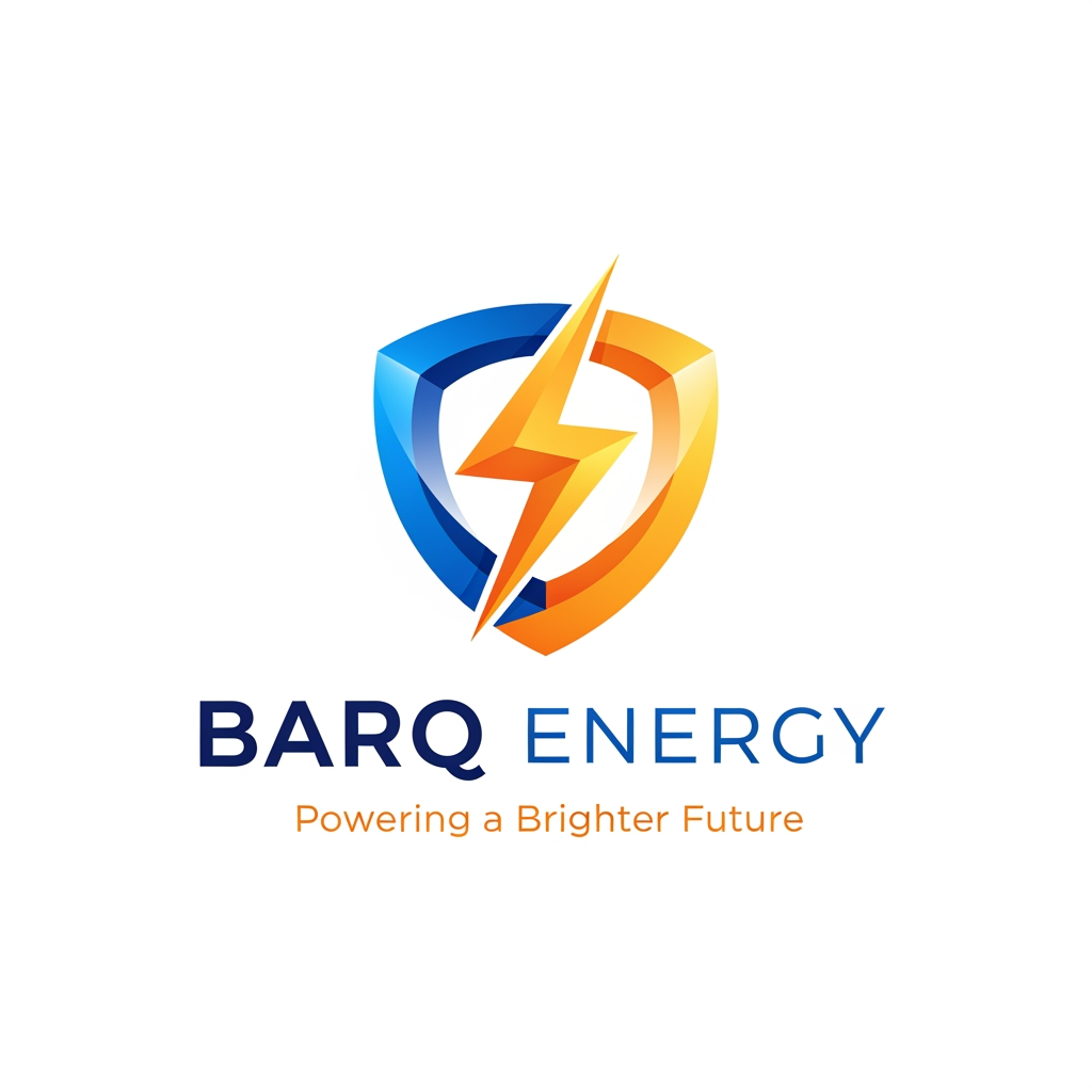 AI Design for i want a unique logo for my new company,company name is 'BARQ ENERGY Powering a Brighter Future' pleace creat a unique logo