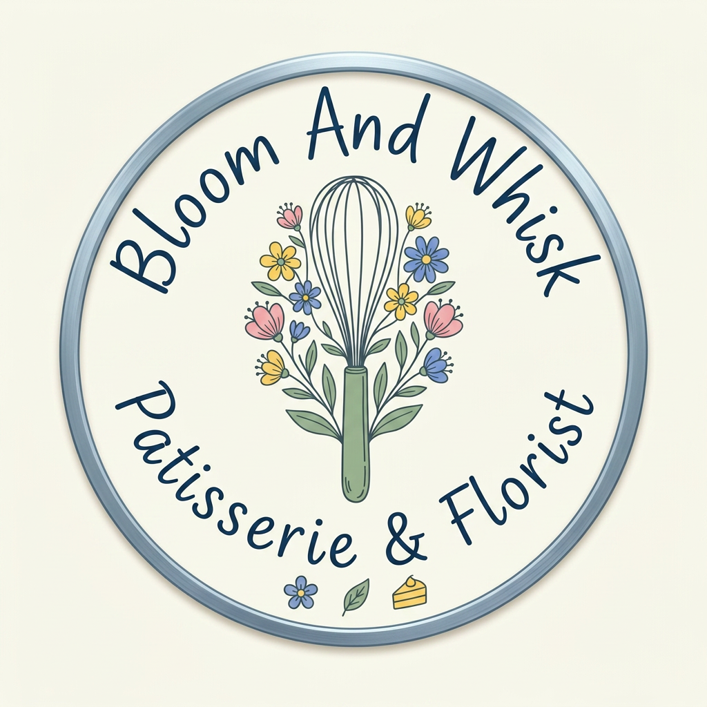 AI Design for 🌸 Bloom And Whisk
Floral whisk icon
yellow + sage green +Blue color palette
Clean handwritten font
Round badge version for profile picture