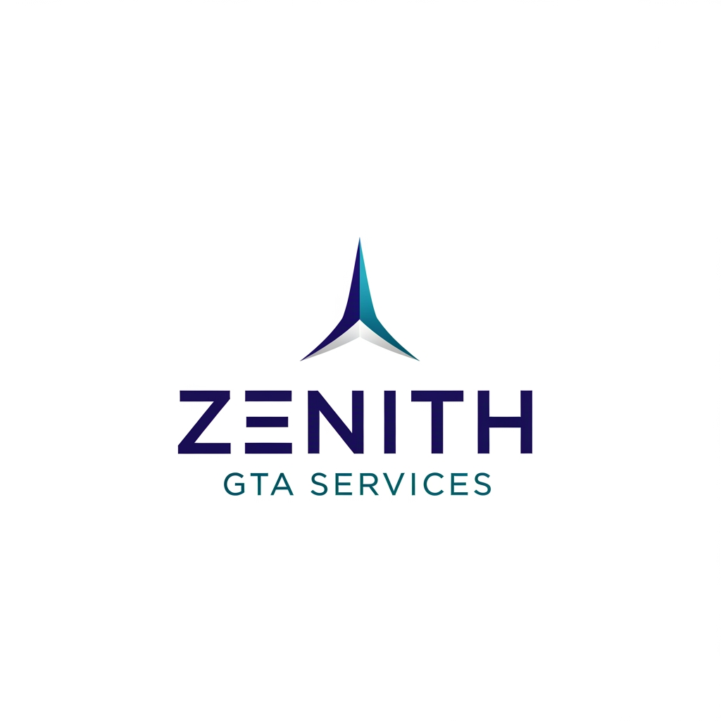 AI Design for Clean logo for gta services named Zenith