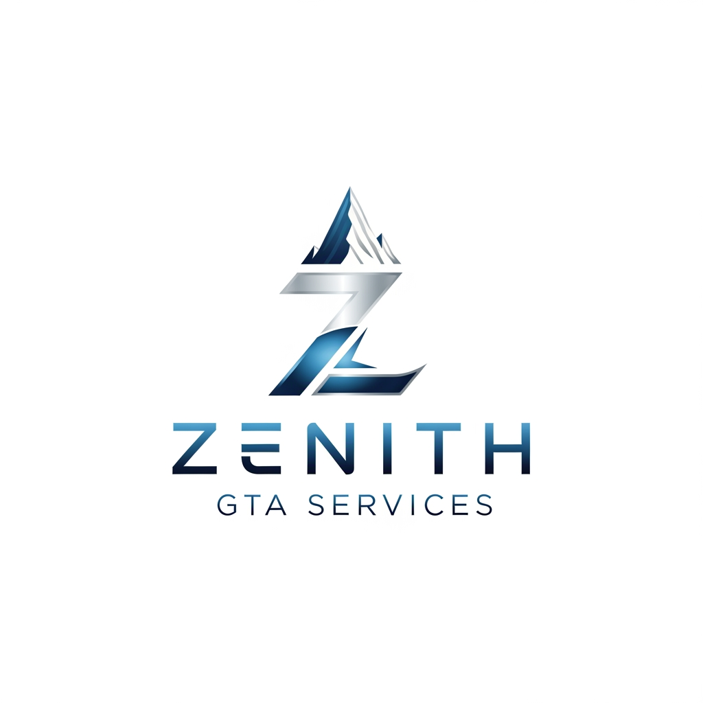 AI Design for Clean logo for gta services named Zenith