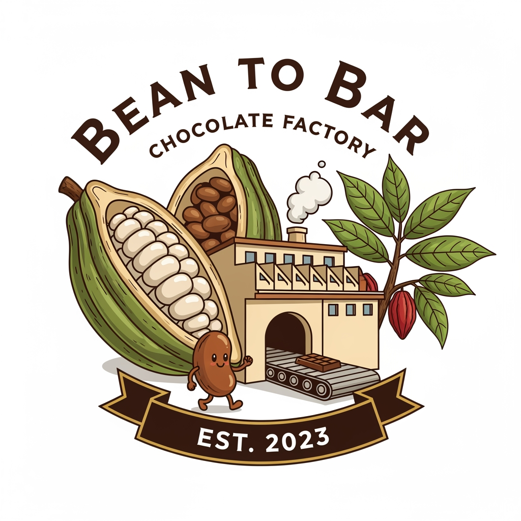 AI Design for bean tobarre choclate factory logo for our school project