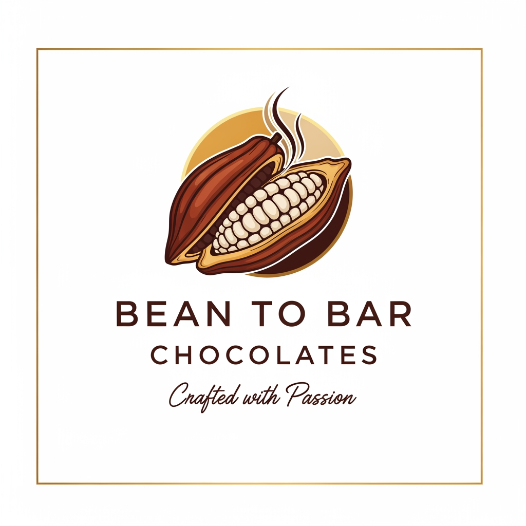AI Design for bean tobarre choclate factory logo for our school project need it to be professional