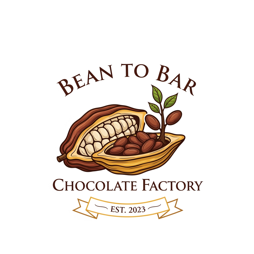 AI Design for bean tobarre choclate factory logo for our school project