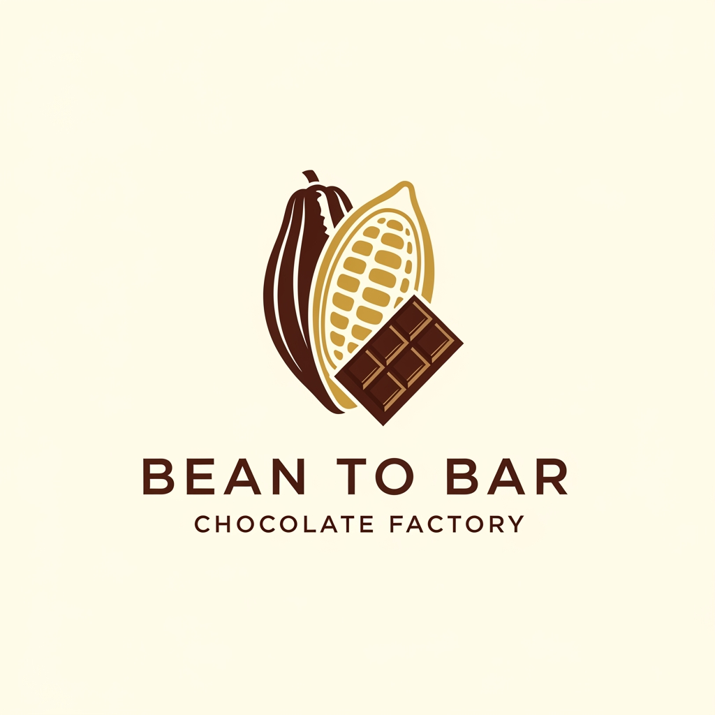 AI Design for bean tobarre choclate factory logo for our school project need it to be professional