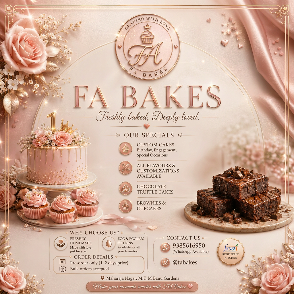 AI Design for make the logo and the fa bakes in poster to match the poster theme and give me updated poster with changing anything other than the given pormt