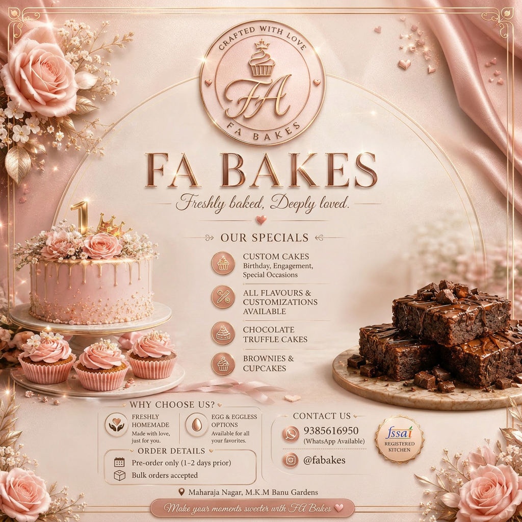 AI Design for make the logo and the fa bakes in poster to match the poster theme and give me updated poster with changing anything other than the given pormt and don't change the width of the poster and don't chnage the logo design i need the logo color to match the poster
