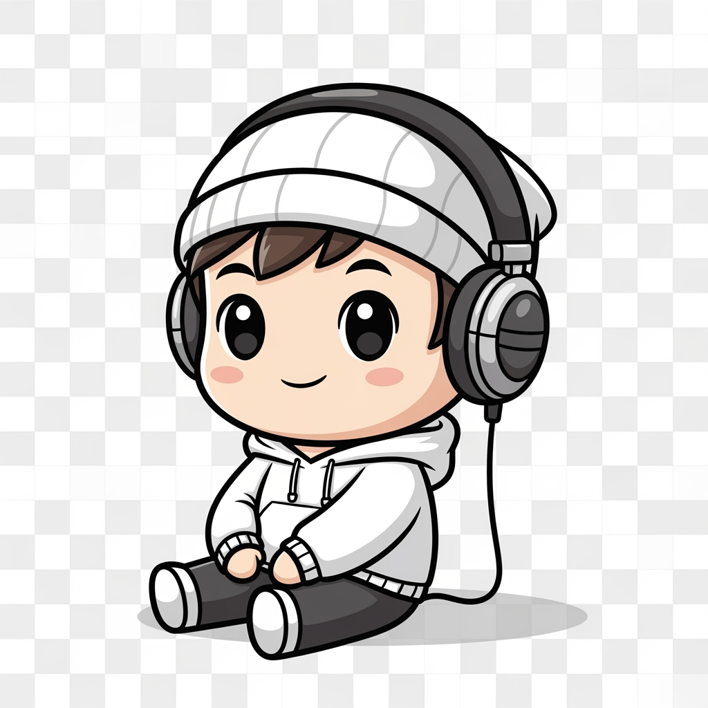 AI Design for Create a cute original PNGtuber character for a YouTube avatar.

The character is a small, adorable mascot-like person with a soft, rounded design and slightly shorter proportions. They should look cute and friendly, with a compact cartoon shape, not overweight.

Show the character from the waist up with a small part of the legs visible. The character should feel like they are sitting in the corner of a video while talking.

Give the character big expressive eyes that are slightly larger than normal, but still balanced and natural. Add a cute friendly expression, simple facial features, and a lot of personality.

Use a clean vector cartoon style with smooth outlines, simple shading, and a polished streamer avatar look. Make it original and memorable.

Transparent background. No objects, no scenery, only the character.