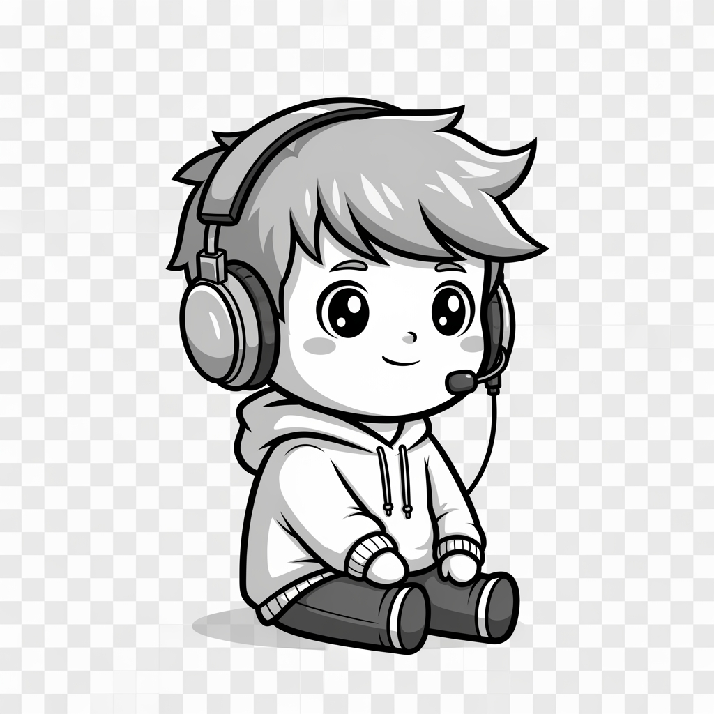 AI Design for Create a cute original PNGtuber character for a YouTube avatar.

The character is a small, adorable mascot-like person with a soft, rounded design and slightly shorter proportions. They should look cute and friendly, with a compact cartoon shape, not overweight.

Show the character from the waist up with a small part of the legs visible. The character should feel like they are sitting in the corner of a video while talking.

Give the character big expressive eyes that are slightly larger than normal, but still balanced and natural. Add a cute friendly expression, simple facial features, and a lot of personality.

Use a clean vector cartoon style with smooth outlines, simple shading, and a polished streamer avatar look. Make it original and memorable.

Transparent background. No objects, no scenery, only the character.