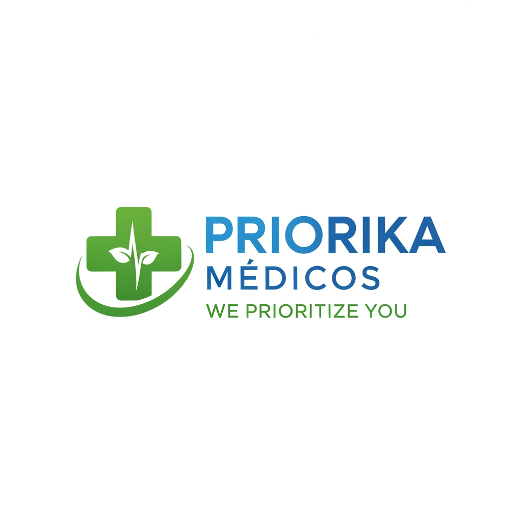 AI Design for A brand named Priorika Medicos 
with the tag line:- We Prioritize you 
please help create a logo for this.
the plan for the topography is the font the seasons from canva 
and the logo design should inlcude medicine because its a pharma company also give me some good ideas for the tagline as there can be more interesting ones