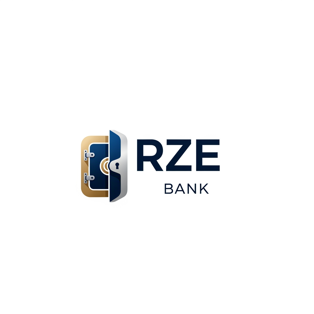 AI Design for i having to do the banking system website so i want the logo for the RZE bank give any designed logo
