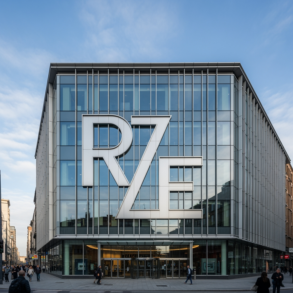 AI Design for the Bank name is RZE dont want the name in logo only the design of that