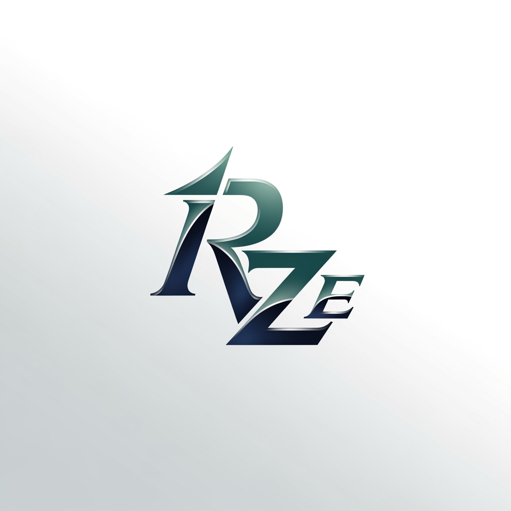 AI Design for the Bank name is RZE dont want the name in logo only the design of that