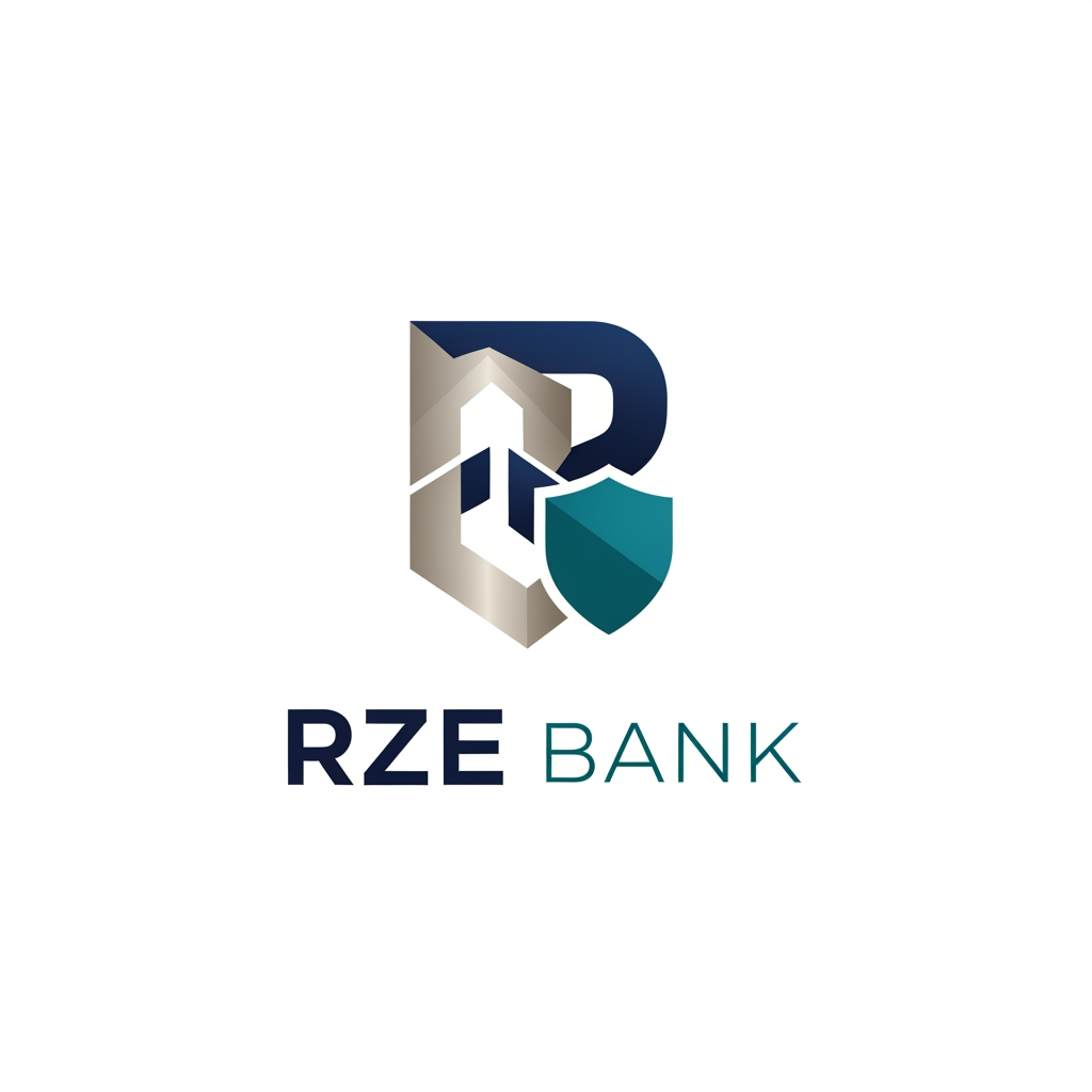 AI Design for i having to do the banking system website so i want the logo for the RZE bank give any designed logo