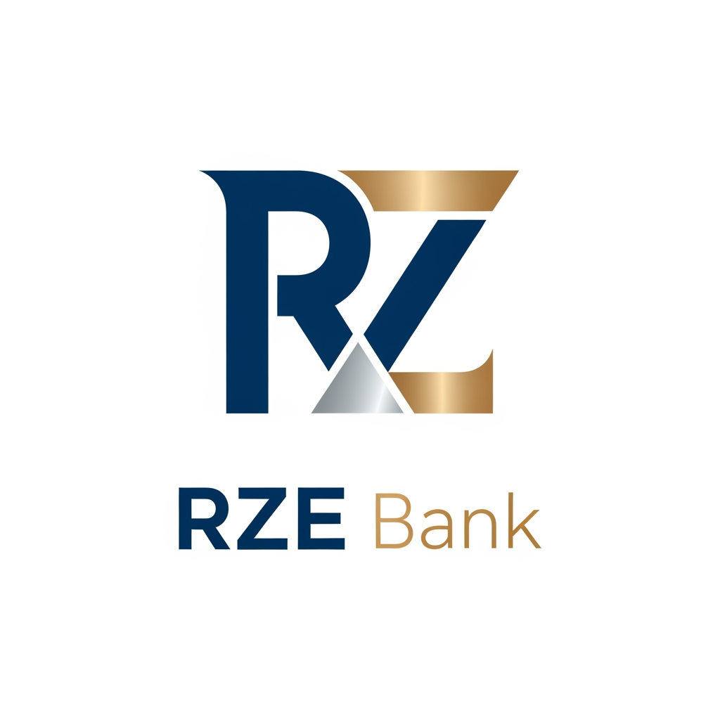 AI Design for i having to do the banking system website so i want the logo for the RZE bank give any designed logo
