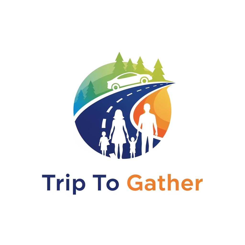 AI Design for i made a applicatin on trip travvel and car rent and my applicatio name is Trip To Gather for thiss is family travel application generate attractive logo of using all the fundamentals of it proffesional and attractive logo