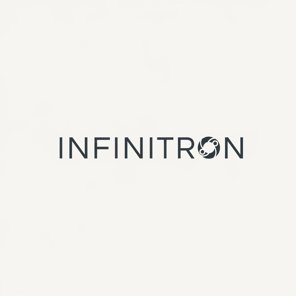 AI Design for were a robotics startup called INFINITRON create me a modern sleek minimalistic logo liek google and appl['e