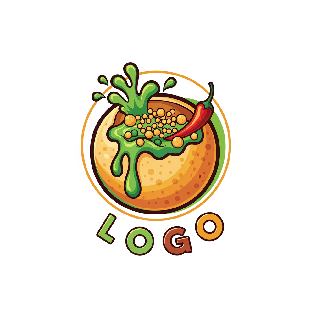 AI Design for I want a logo, for pani puri stall, brand name "logo"