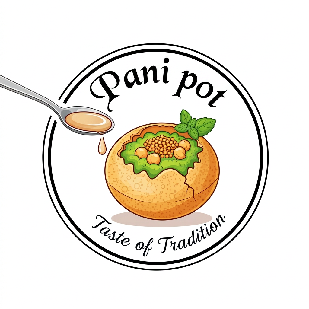 AI Design for in 3rd picture change name into Pani pot, change the blue color into black, change the txt family of pani pot   can you give some more designs