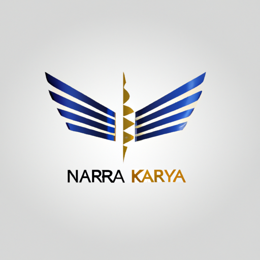 AI Design for CREATE A SYMBOL AND LOGO WITH THE COMPANY NAME "NARAKARYA" WITH AN ARCHITECTURAL DESIGN THEME BUT HAS THE CHARACTERISTIC OF BIRD WINGS,
