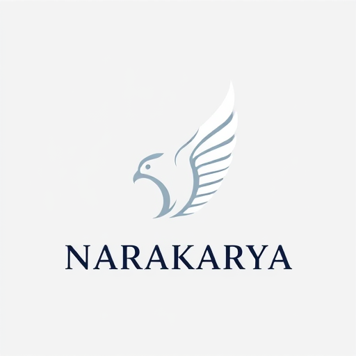 AI Design for CREATE A SYMBOL AND LOGO WITH THE COMPANY NAME "NARAKARYA" WITH AN ARCHITECTURAL DESIGN THEME BUT HAS THE CHARACTERISTIC OF A BIRD'S WING,